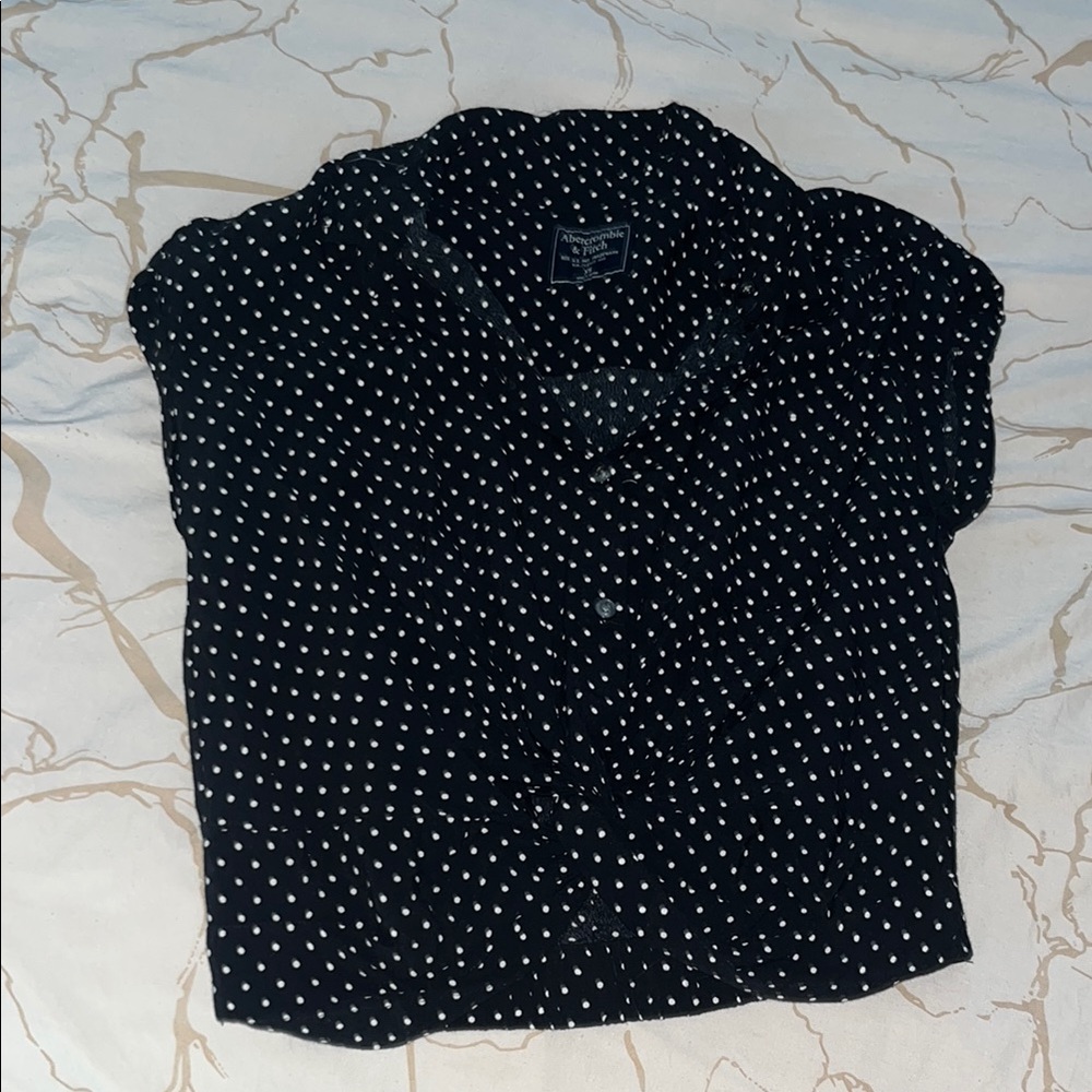Black and White Polka Dot Blouse